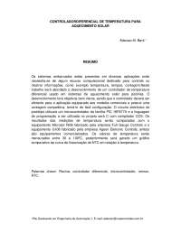 Controlador Diferencial para Aquecimento Solar de Piscinas