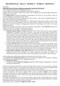 METODOLOGIA DELLA RICARCA STORICO-ARTISTICA