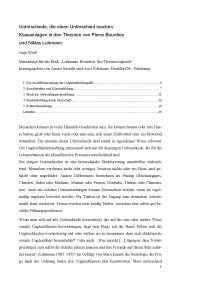 Unterschiede, die einen Unterschied machen. Theorien von Pierre Bourdieu und Niklas Luhmann