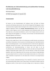 Die Bedeutung von Lebensweltorientierung und sozialräumlicher Vernetzung