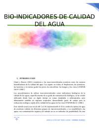 Bioindicadores de Calidad de Agua