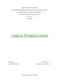 Lógica Proposicional: Leyes, Simplificación y Demostración de Proposiciones Lógicas
