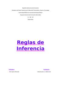 Reglas de Inferencia en Lógica Matemática