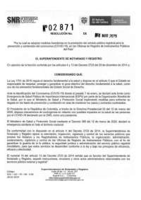 Resolución 2871, Superintendencia de notariado y registro.