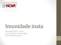 Características gerais da imunidade inata