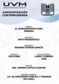 ADMINISTRACIÓN CONTEMPORÁNEA