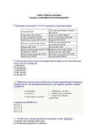 Exercícios de contabilidade com gabarito