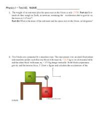 Physics test two with Gerald Votta