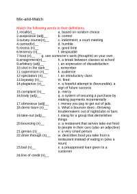 English Grammar Exercise Mix and Match
