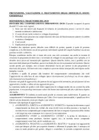 APPUNTI dell'esame "Prevenzione, valutazione e trattamento delle difficoltà socio-emozionali"