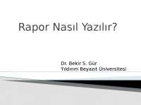 How to write a report? You can find this question's answer in here.