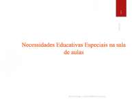 Necessidades Educativas Especias Na Sala de Aulas
