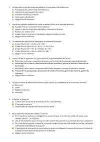 Ejercicios de Finanzas: Preguntas y Respuestas sobre Inversión y Mercados Financieros