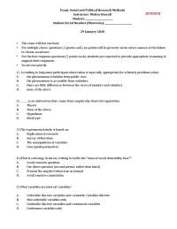 Social and Political Research Methods: Exam Questions and Answers