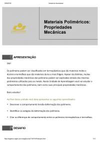 Unidade de Aprendizado 7 (materiais polimérico- propriedades mecânicass Ferramenta)