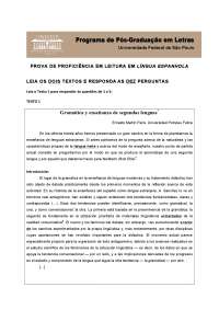 Prova de Proficiência em Espanhol UNIFESP