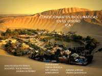 CONDICIONES BIOCLIMÁTICAS EN EL DISEÑO - ICA