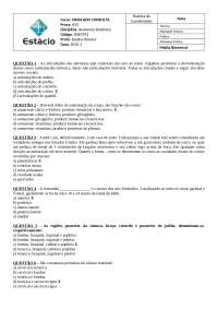 Simulado de anatomia AV1