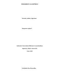 PENSAMIENTO ALGORTIMICO TRABAJO COLABORATIVO