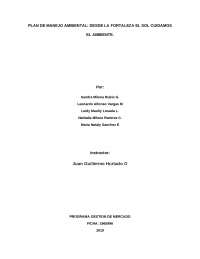 plan de manejo ambiental de un producto