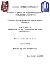 contenido de sal analisis de petroleo.