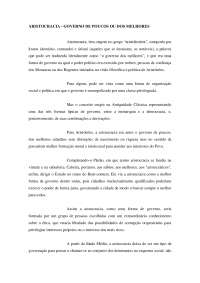 Aristocracia: Governo de Poucos Ou dos Melhores