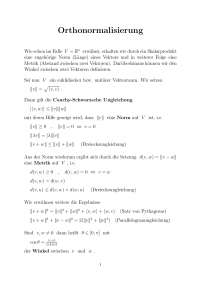 Orthonormalisierung
