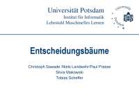 Entscheidungsbäume - Maschinelles Lernen