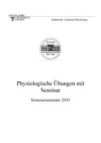 Physiologische Übungen mit Seminar - SS 2003