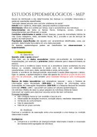Epidemiologia: Distribuição e Determinantes de Doenças e Condições de Saúde.