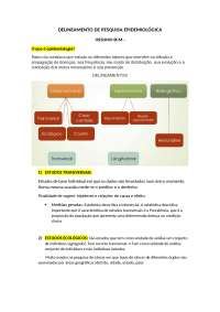 DELINEAMENTO EPIDEMIOLÓGICO