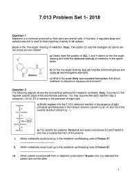 Introductory Biology Problem Set 1: Seven Questions to Solve