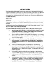 Cost book keeping lecture note and assignment.