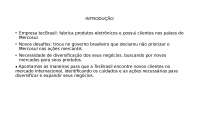 Expansão de Negócios Internacionais da TecBrasil: Novos Mercados e Transporte