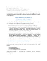 Psicología del Aprendizaje Domjan Capítulo 7