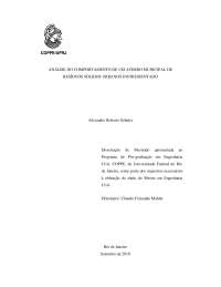 ANÁLISE DO COMPORTAMENTO DE UM ATERRO MUNICIPAL DE RESÍDUOS SÓLIDOS URBANOS INSTRUMENTADO