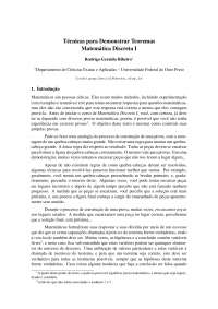 Introdução à Lógica Matemática: Demonstrações e Estratégias de Prova