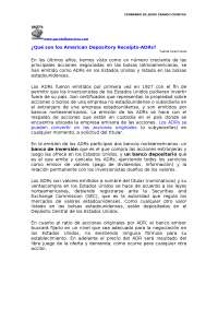 Qué son los American Depository Receipts (ADRs) y cómo funcionan
