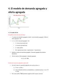 El modelo de demanda agregada y oferta agregada - Docsity