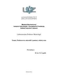 Podstawowe mierniki i pomiary elektryczne