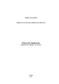Modelo de trab nas normas da abnt - Docsity
