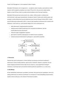 Opis metodologii zarządzania: Project Cycle Management