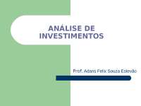 Introdução a Análise de Investimentos
