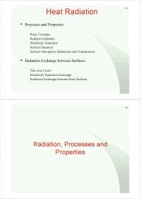 Heat transfer and heat radiation