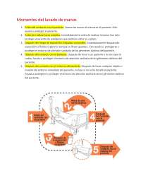 5 momentos del lavado de manos | Apuntes de Salud Pública | Docsity