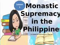 Monastic Supremacy in the Philippines
