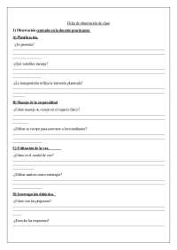 Ficha para observación de clase- Didáctica