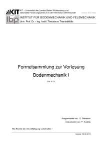 Formelsammlung Bodenmechanik I
