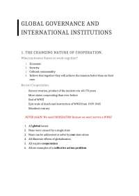 Global Governance in International Relations - Docsity