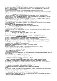 Aleitamento materno resumo